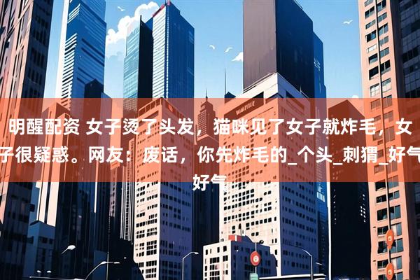 明醒配资 女子烫了头发，猫咪见了女子就炸毛，女子很疑惑。网友：废话，你先炸毛的_个头_刺猬_好气